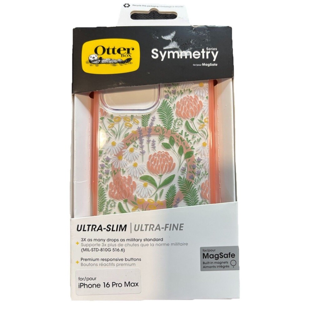 OtterBox Symmetry Series MagSafe Ultra-Slim Case iPhone 16 Pro Max Floral